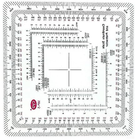 Militärisches UTM/MGRS Koordinatenmaßstab Kartenlesen Und Landnavigation Topografischer Kartenmaßstab Winkelmesser Messwerkzeug