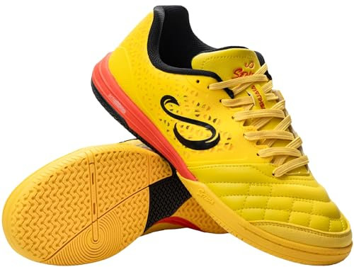SENDA Ushuaia Pro 2.0 Indoor Soccer Court Futsal Schuhe Unisex, gelb, 11 Women/10 Men