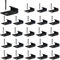 50 Stück WPC Befestigungsclips,Endklammer Decking Versteckt Anlasser Clips aus Edelstahl Versteckte Starter Befestigung Board Clip mit Selbstschneidender Schraube (Schwarz, 8mm)