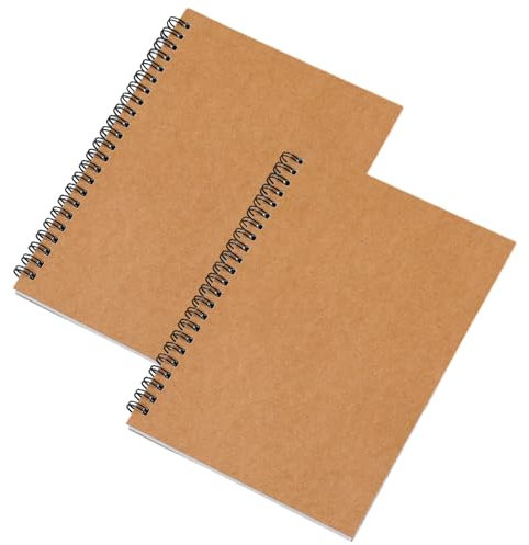 SLEEKEE 2 Dotted A5 Notebooks, Sketchbooks, Painting Books, Sketchbooks, Spiral Notebooks, Ring Binders, Suitable for Drawing and Sketching (21 * 14.8cm)