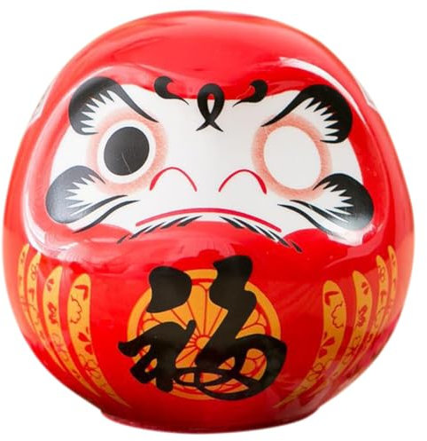 Toddmomy Japanische Keramik Puppe Miniatur Japanische Japanische Statue Für Bücherregal Desktop (Rot)