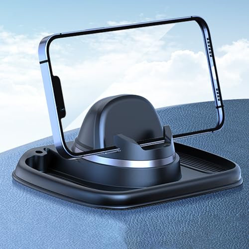 MainPi Support Téléphone Voiture,Téléphone Voiture Antidérapant avec 360°Rotatif,Universal Silicone Porte Voiture Portable pour appareilsTableau de Bord,Tapis Anti-Slip Car Phone Holder