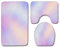 YJSZY Badteppich Set 3 Teilig Regenbogen Farbwechsel Badezimmer Toilette Bodenmatte TüRmatte Badezimmer Wc Teppich 3 StüCk SaugfäHig Badematten Anti- Rutsch Waschbar (Style 3, 50×80 cm), YM101