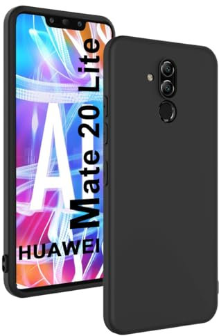 Losvick Cover per Huawei Mate 20 Lite, Custodia Ultra Sottile Slim Silicone Morbida, Antiurto Anti-Graffio Protettiva Bumper Case, Sottile Nero