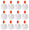 Squeeze Bottle Caps Tips Only - Replacement Squeeze Bottle Lids with Red Seal 12 Pcs - Plastic Squeeze Bottle Tops - Red Tip Caps for Dispensing Condiments, Sauces, Glue, Paint