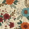 VOLEAAR Vintage Floral Peel and Stick Wallpaper Flower Contact Paper Removable Vinyl Boho Wallpaper Stick on Cabinet Living Room Bathroom Stairway Yellow Red Blue 44.5CM x 1000CM