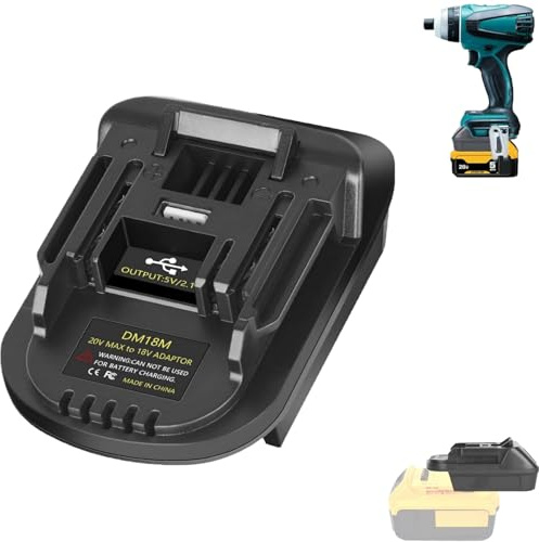 Fit for DeWalt 20V 60V Battery Adapter Replace for Makita 18V Tool Battery