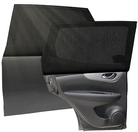 NebulaGlam Parasol Coche Bebe, 2 PCS Parasol de Coche para Ventana Lateral Trasero Universal con Protección UV, Parasol Coche Infantil Lateral para Bebe para Niños y Mascotas (L)