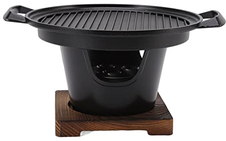Kleiner Tischgrill, Leicht zu Reinigender Tragbarer Rauchfreier Holzkohlegrill für Indoor-Camping