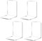 katmerio 4 Pcs Serres Livres, Serre-Livres en Acrylique Transparent, Bureau, Salon et Salle D'étude, École, Librairie et Bibliothèque, Fournitures Scolaires