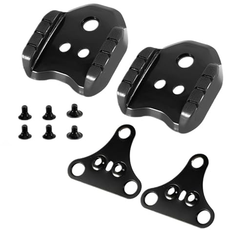 Hsthe Sea Bike Pedal Adapter, Metal Double Cleat Bike Pedal Adapters, Bicycle Pedals Converter Compatible with Mountain Biking, Road Cycling Pedals