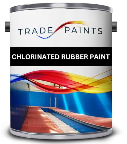 Chlorinated Rubber Paint For Concrete Stone Brick - Excellent Durable Waterproofing & Chemical Resistant (Regatta Blue BS18E53, 5 Litre)