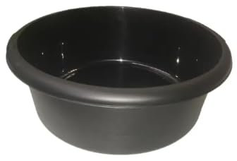 Vision4ever 1Pcs Black Small Round Circular Water Washing Up Bowl Small Basin Sink Kitchen Wash Basin, Plastic Kitchen Sink Tidy Organisers