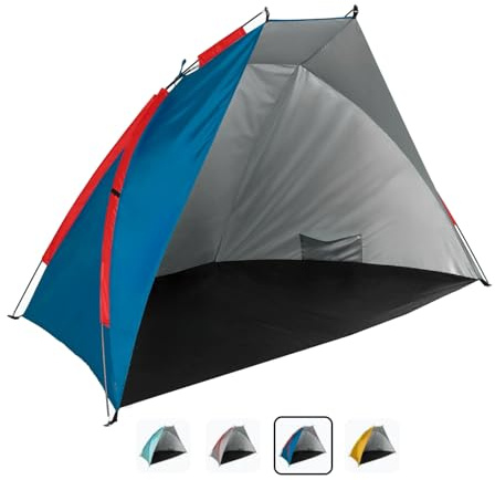 AQUASTIC Strandzelt Concielo Leichtes Kompaktes und Schützendes Zelt mit UPF 50 120x210x120 cm aus Strapazierfähigem Polyester und Glasfaser Ideal für den Strand Farbe Blau