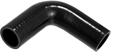 Hihaha 32mm 1.26 ID 90° Elbow Coupler Silicone Hose Air Coolant Pipe Black | Universal Silicone Hose Reducer, Intercooler Intake Piping, Thickness, for Car