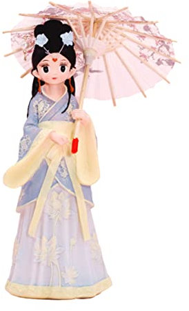 CORHAD Kreative Tortendekoration Chinesisches Mädchen Mit Regenschirm Aus Resin Tortenaufsätze Für Geburtstagsfeiern Und Feste Stilvolle Kuchenverzierung Für Unvergessliche Momente