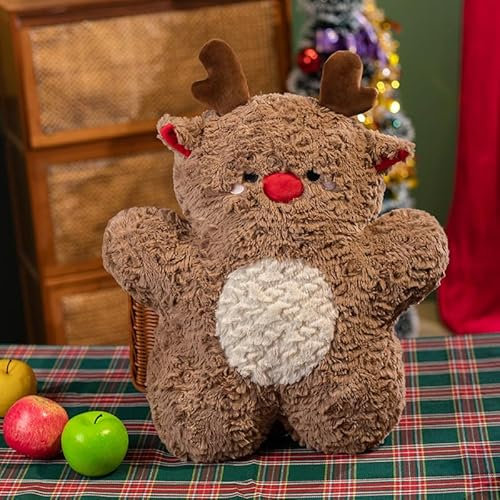 TETSMG Weihnachtskissen, Weihnachtsdeko Kissen, Kissen Weihnachten, Süßes Weihnachten Kissen, Weihnachtsdeko Innen Aesthetic, Weihnachten Deko Zierkissen Sofakissen für Schlafzimmer (Rentier)
