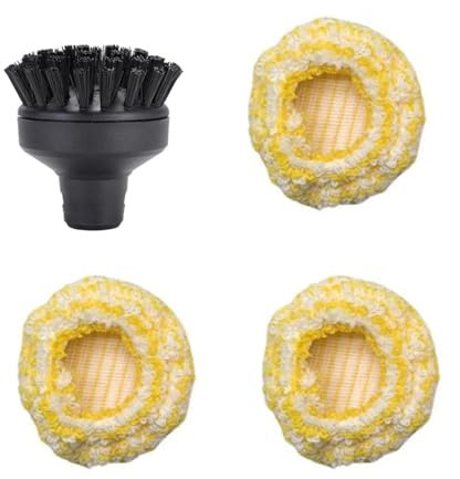 JOZJJ Compatibile con Karcher SC2 SC3 SC4 SC5 Accessori for aspirapolvere a Vapore Spazzola Rotonda Grande Copertura for vaporizzatore Panno in Microfibra for mocio