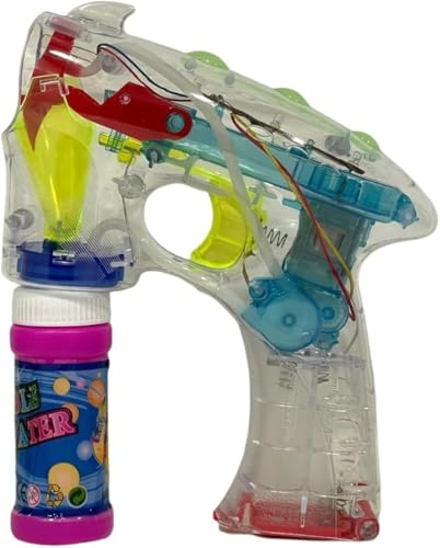 Neel Saanjh Automatic Bubble Ray Gun for Kids, Light Up LED Bubble Blower Toy with Flashing Lights & Sound,Fun Bubble Machine Blaster for Outdoor Play, Birthday Gifts & Parties