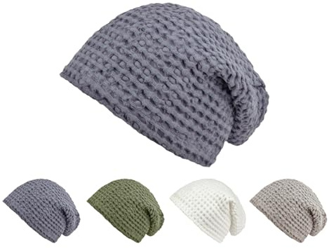 beties - PUR.NATURE - Sauna Beanie/Saunahut aus Waffelpique; PREMIUM-Halbleinen Qualität (europäischer Flachs) – 350 g/m² – exklusiv, nordisch & natürlich in fjord-blau