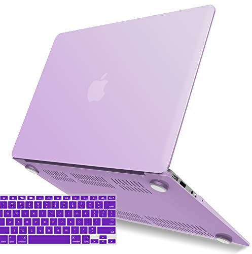 iBenzer MacBook Air 13 Zoll Hülle, Soft Touch Hard Case Hülle mit Tastatur Cover für Apple MacBook Air 13 A1369 1466 KEINE Touch ID, Lila, MMA13PU + 1 N