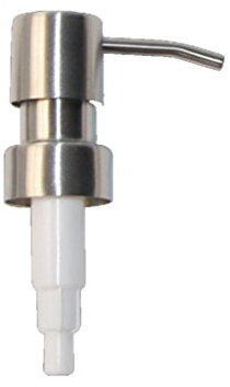 Gaddrt, pompetta di ricambio per dispenser per sapone e lozioni, in acciaio INOX 304, Acciaio inossidabile, Silver/White, F