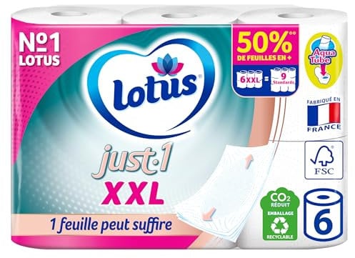 Papier toilette LOTUS Just1 XXL - x6 rouleaux