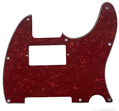 Dopro Humbucker-Plektrumschutz für Telecaster, 8 Löcher, für USA/Mexican FD Telecaster, Red Pearl