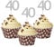 Sumerk 24PCS 40 Cupcake Toppers Silver Glitter 40th Birthday Cupcake Picks Anniversary Party Decorations
