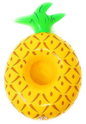 Inflatable Drink Holder - Holds Cups, Cans or Water Bottles! [Pineapple]