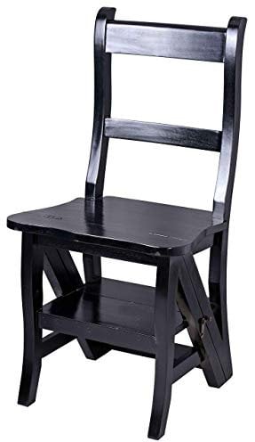 Leiterstuhl Mahagoni Verwandlungsstuhl Bibliotheksstuhl Stepchair mar183 Palazzo Exklusiv