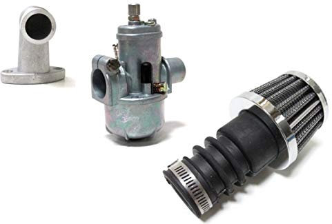 15mm Vergaser Ansaugstutzen Luftfilter Set passend für Puch Maxi Mofa Moped Mokick