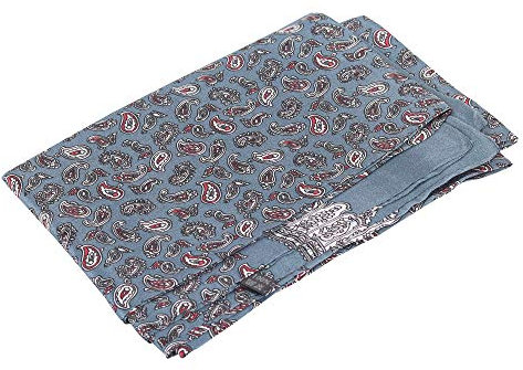 WANYING Edler Seidenschal für Herren 100% Seide 11 Momme Herrenschal Schaltuch Doppelseite für Frühjahr Sommer Herbst Casual Business 155×26cm - Paisley Grau