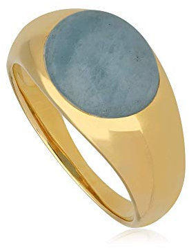 Gemondo Kosmos Aquamarin Cocktail Ring in Vergoldet 925 Sterlingsilber - Aquamarin