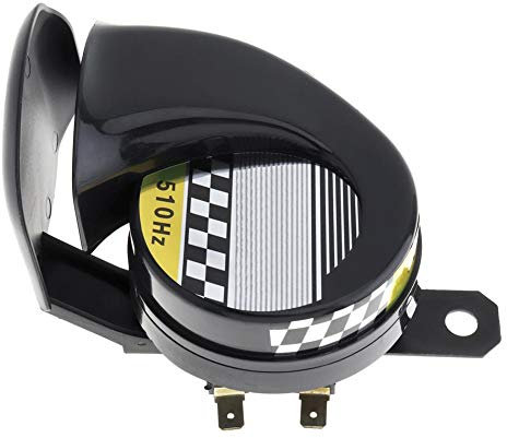 12V Motorrad Lautsprecher, MoreChioce Universal Schneckenhorn Lufthorn 130DB 510HZ Elektrische Hupe Warnung Air Horn Wasserdichtes Schneckenförmiges Horn für Auto PKW LKW Motorrad