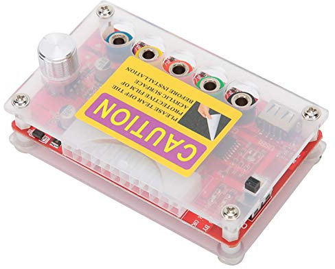 ASHATA 20 / 24Pin ATX Power Supply Breakout Board for MCU Electronic Component,with Acrylic Box Kit & ADJ Adjustable Voltage Knob,Supports 3.3V, 5V, 12V and ADJ Output Voltage,USB interface.