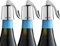 WOTOR Tapón de vino de acero inoxidable, tapón de botella de vino con cierre hermético de silicona, accesorio vino reutilizables, a prueba de fugas mantener fresco, paquetes de 3 (Plata)