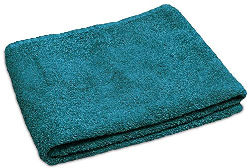 Lanudo® Luxus Handtuch 600g/m² Pure Line 50x100 cm mit Bordüre.100% feinste Frottier Baumwolle in höchster Qualität, Farbe: Türkis