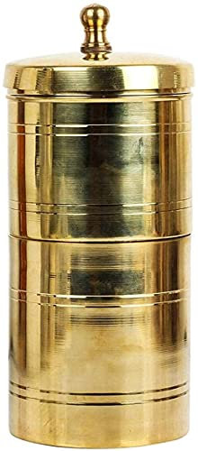 Traditional Filter Coffee Maker, Brass,South Indian Filter Coffee Maker/Coffee Drip Maker/Coffee Drip Maker 250Ml (3 to 4 cup Coffee)