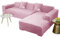 JHLD Sofabezug L Form, Stretch Sofabezug Samt L-förmiger Sofabezug Weiche Anti-rutsch Sofa Überwürfe Für Ecksofa-Rosa-3 Sitzer+4 Sitzer