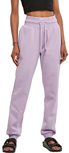 Urban Classics Damen Ladies Organic High Waist Sweat Pants Trainingshose, Lila, M EU