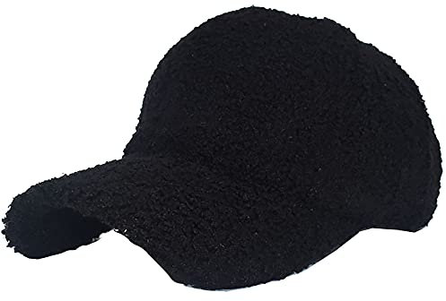 INOGIH Berretto Baseball Pelliccia Sintetico Invernale - Berretti Allaperto Calde Cappello Beanie Lana di Agnello con Visiera da Donna