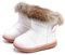 RVROVIC Kinder Baby Booties Jungen Mädchen Plüsch Warm Winter Schuhe Wandern Schneestiefel Kleinkind(1-Weiß)