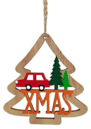 Weihnachtsschmuck Vintage Decor Weihnachtsdeko Christbaumschmuck Vintage Christmas Vintage Weihnachtsdeko Holzscheiben Dekor mit Seil für Winter Weihnachtsbaum Party Hängematte Deckenbefestigung