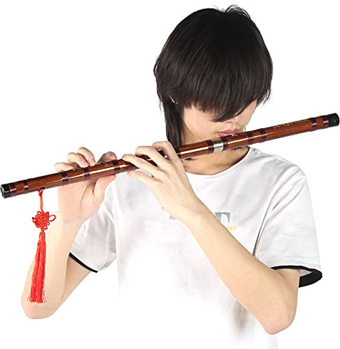 Flûte en Bambou, C Key Dizi Bitter Flûte en Bambou avec Membrane Libre pour Débutants
