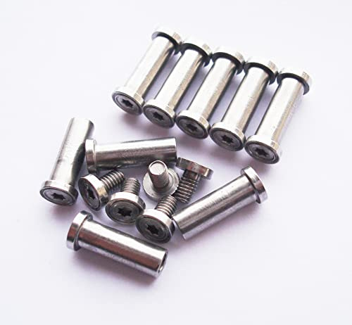 Pocket Knives Pivot Pins,Folding Knife Corby Bolts,EDC Knifemakers Screw Fasteners Rivets,DIY Knife Handle Studs,Pack of 10 (7mm)