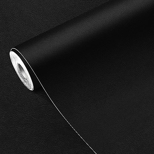 MICTER Leder Reparatur Patch, 40x200cm Kunstleder Selbstklebend, Leder Patch Kit Selbstklebende Lederflicken für Sofas, Autositze, Möbel, Handtaschen, Jacken (Schwarz)