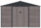 Vente-unique - Abri de Jardin métal en Acier galvanisé Effet Bois Gris 10,98 m² - ADELMO