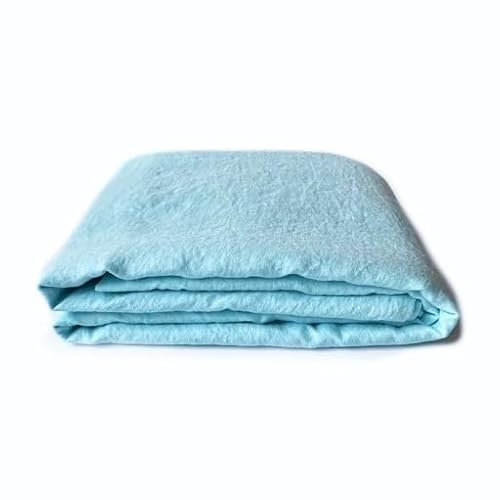 JOWOLLINA Laken Bettlaken Überwurf 100% Leinen Soft Washed Finish180 g/m2 (240x260 cm, Clearwater)