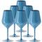 SPARKLERS CLUB Verre à Vin Wine Cocktail INCASSABLE 47cl couleur Bleu - Lot de 6 - Verre Incassable en TRITAN, Réutilisable 350 Lavages, Prise en Main facile, Verre pour soirée et évènements